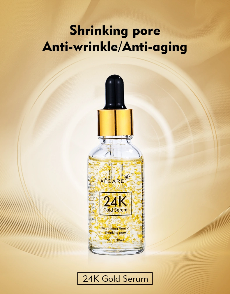 Best Anti-Aging Whitening Nourishing Collagen Organic Pure 24K Gold Serum Private Label
