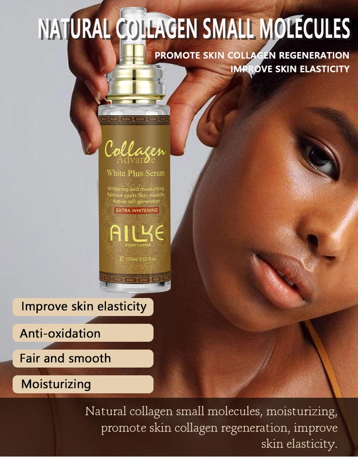 Skin Care Private Label Natural Collagen Moisturizing Kojic Acid Remove Spots Whitening Face Serum