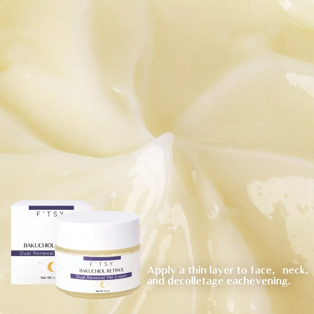Custom 50ml Factory Price Repairing Bakuchiol Retinol Pm Cream Anti Aging Fine Lines Hydrating Moisturizer
