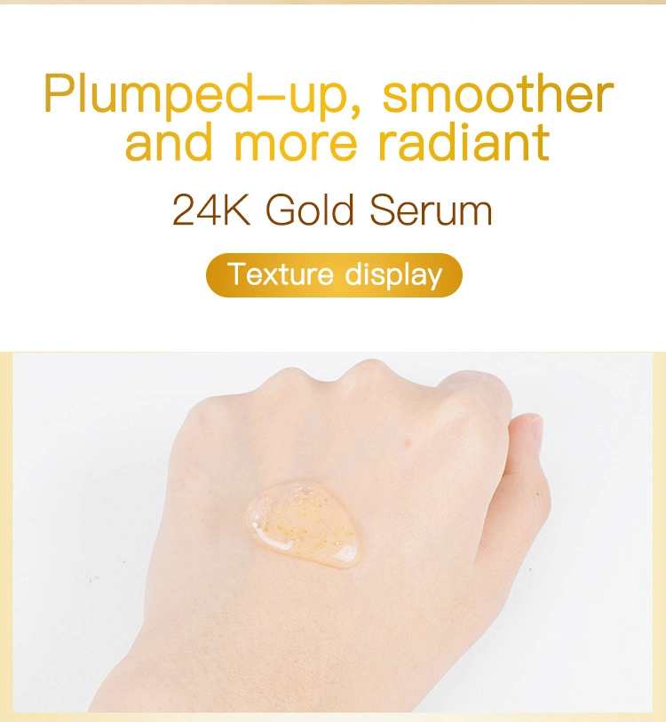 30ml Customize Logo Skin Care Serum Facial Firming Anti-Aging Anti-Wrinkle 24K Gold Serum