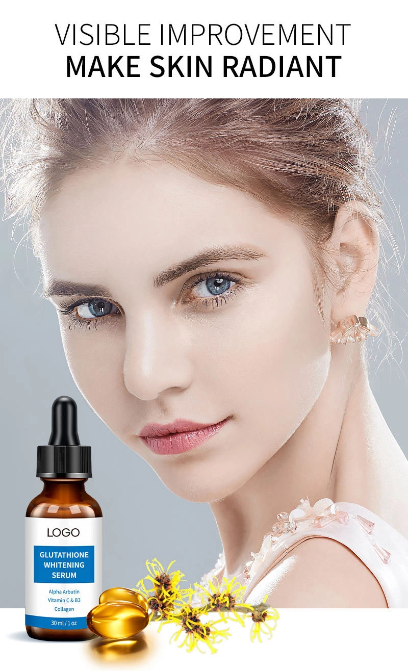 Glutathione Whitening Skin Whitening Glow Face Rose Gold Serum Ze-Light