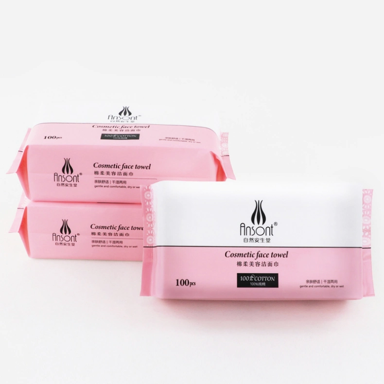 Facial Cleansing Wipes Dry Soft Cotton Private Facial Wipes