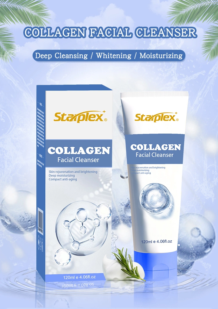 Starplex Private Label OEM Natural Organic Oily Skin Whitening Facial Foam Cleanser Collagen Face Wash