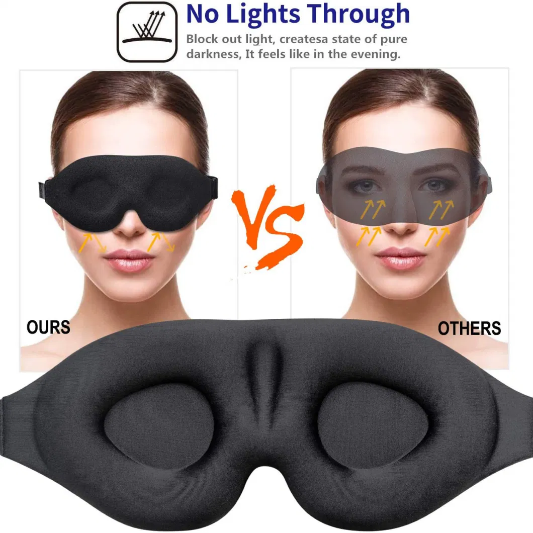 Sleep Eye Mask for Men Women, 3D Contoured Cup Sleeping Mask &amp; Blindfold, Concave Molded Night Sleep Mask, Block out Light, Soft Eye Shade Cover