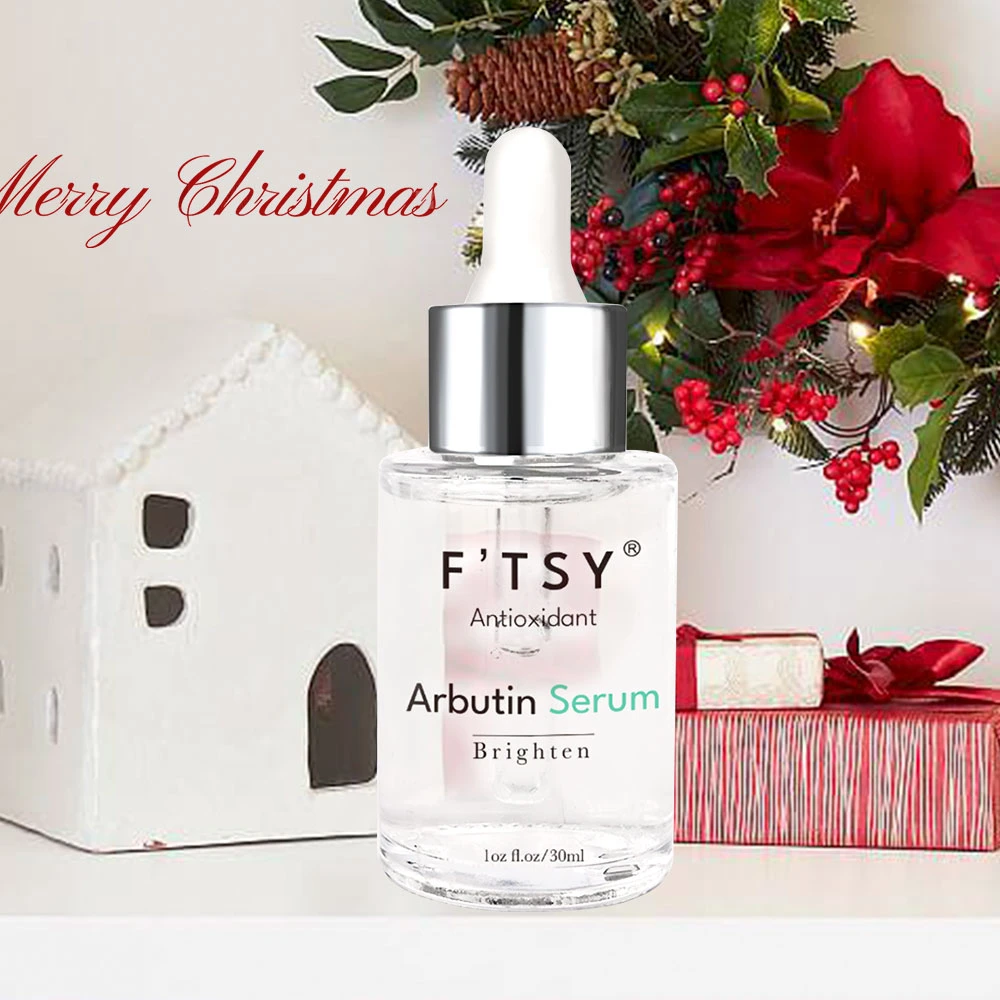 Private Label Natural Whitening Kojic Acid Serum with Arbutin Even Skin Tone Lightening Niacinamide Facial Essence