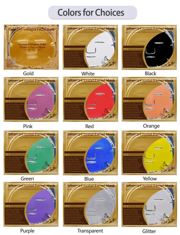 Anti-Aging Skin Care Face Whitening 24K Gold Manufacturer Hydro Collagen Anti-Wrinkle Moisturizing Beauty SPA Facial Sheet Mask