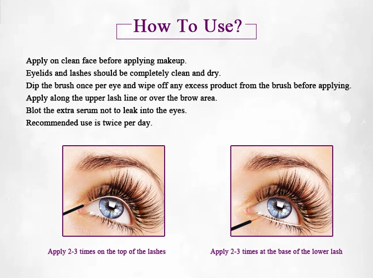 Lightweight Formula Natural Lift Growing Rapid Enhancing Eyelashes Serum for Eyelash Extensions