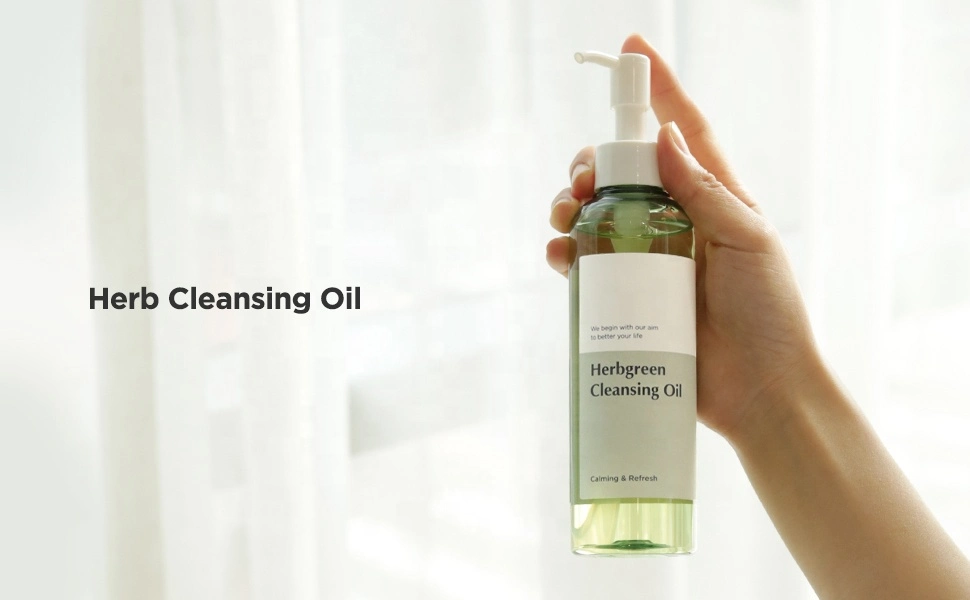 Best Selling Herb Green Cleansing Oil Daily Makeup Remover Tea Tree Facial Cleanser Oil for Women