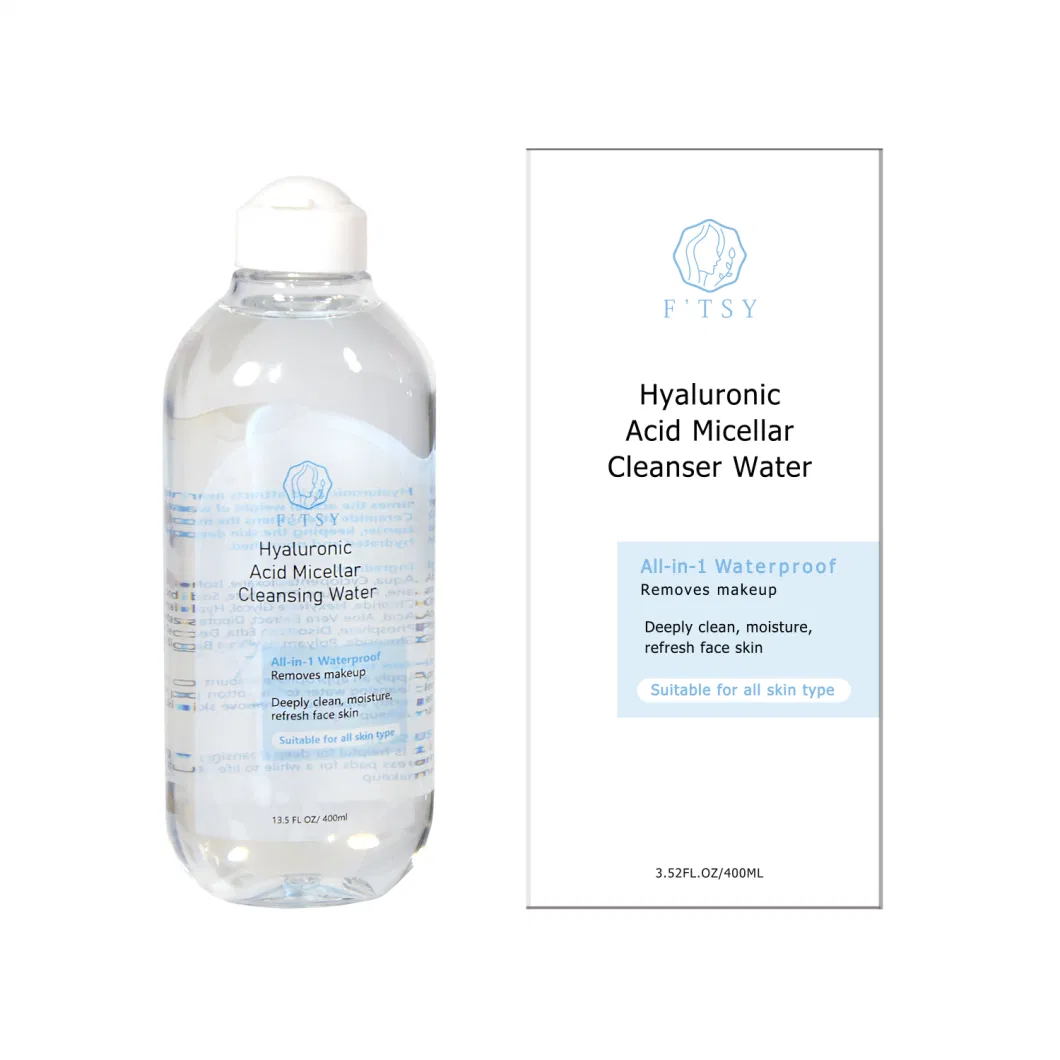 High-Quality Factory Price Gentle Aloe Vera Deep Cleansing Makeup Remover Water Hyaluronic Acid for Face and Eye Custom