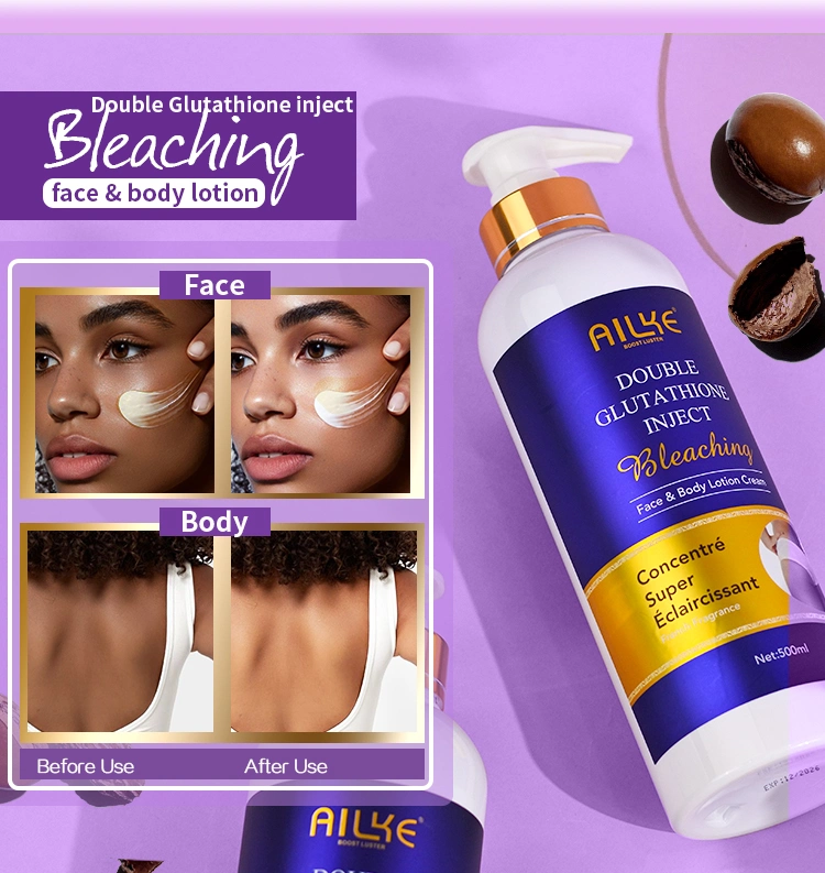 New Face &amp; Body Lotion Ailke Private Label Black Skin Whitening Body Cream Strong Bleaching Body Lotion