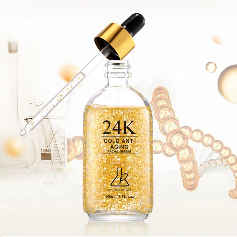 OEM Makeup Skin Care Facial Essence Liquid Water Moisturizing Hydrating Whitening 24K Gold Face Toner