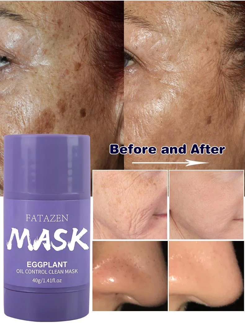 Organic Eggplant Anti-Aging Stick Deep Pore Cleansing Moisturizing Brightening Facial Cream
