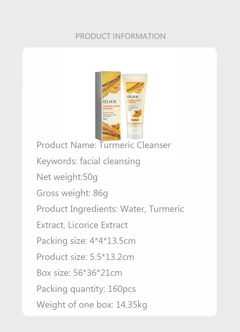 Private Label Organic Deep Cleaning Face Wash Face Cleanser Foam Remove Blackhead Anti Acne Mousse Turmeric Facial Cleanser
