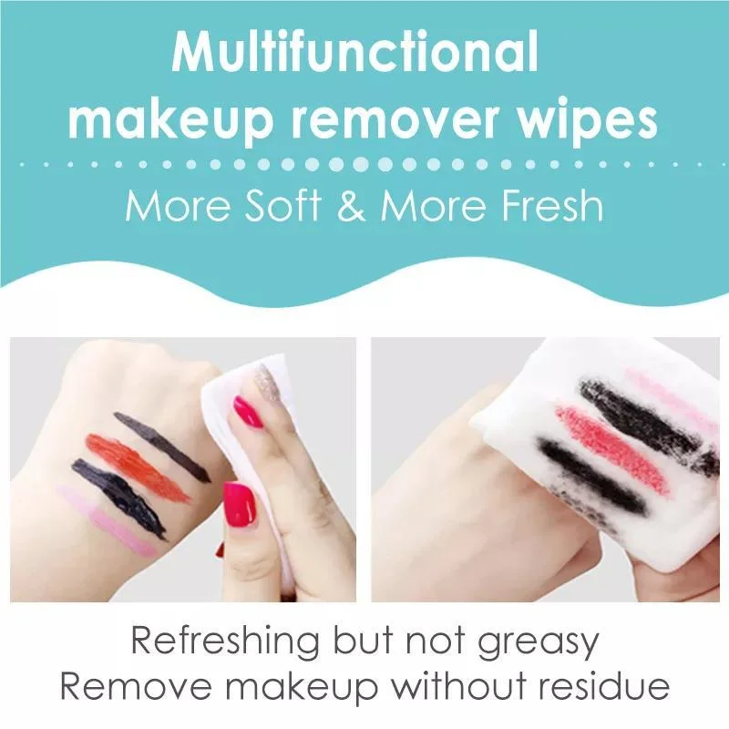 Super Soft Display Natural Wet Wipes Custom Logo Makeup Remover Wipes