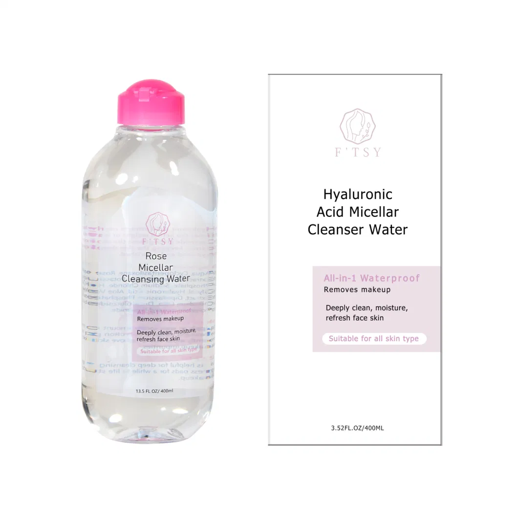 High-Quality Factory Price Gentle Aloe Vera Deep Cleansing Makeup Remover Water Hyaluronic Acid for Face and Eye Custom