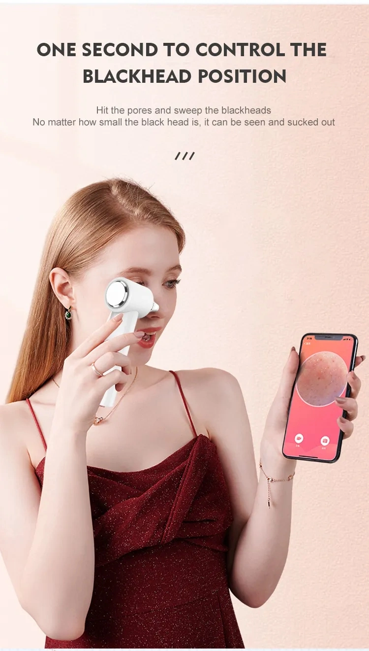 Visual Camera Cleansing Acne Remove Hot Cold Compress LED Suction Peel Reduce Pore Grease Exfoliate Vacuum Blackhead Remover