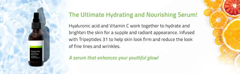 Beauty Cosmetics Skin Care Anti-Wrinkle Moisturizer Vitamin C Hyaluronic Acid Serum