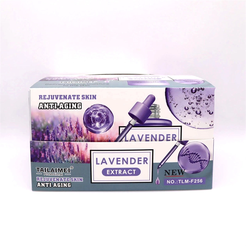 Custom Logo Lavender Extract Anti-Aging Serum Natural Organic Hydrating Revitalize Skin Rejuvenation Face Care Brightening Serum