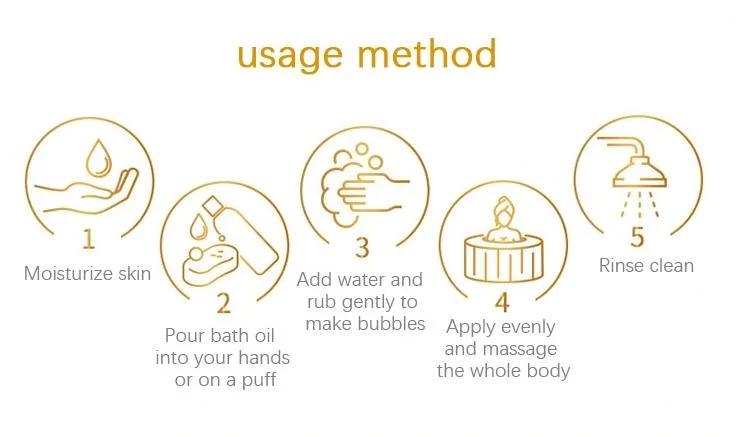 Customized Bath Products &amp; Body Wash Bath Oil Muscle Relief Foaming Bath Essential Oils Skin Care Bath Oil