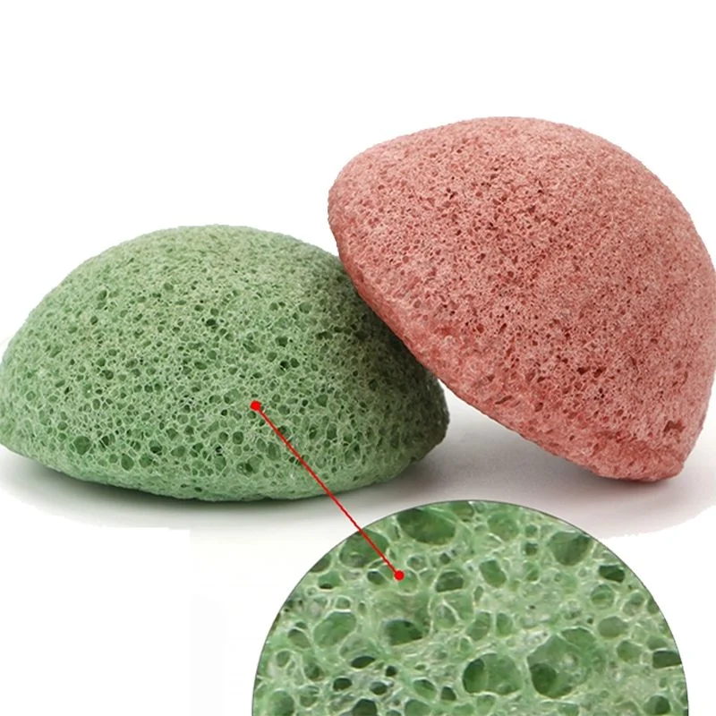 Konjac Sponge Facial Cleansing Bamboo Charcoal Sponges Face Cosmetic Remover Soft