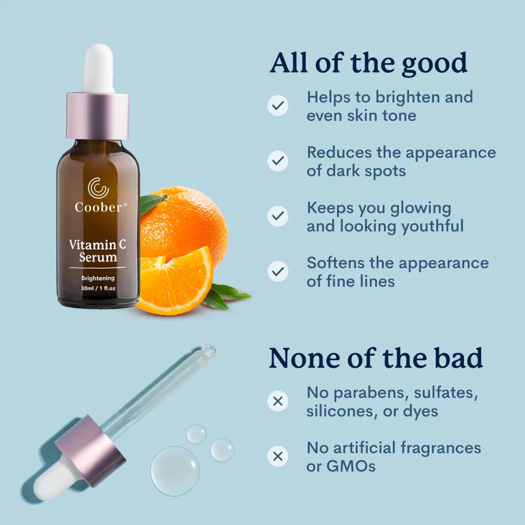 High Quality Hydrating &amp; Brightening Vitamin C Facial Serum Private Label