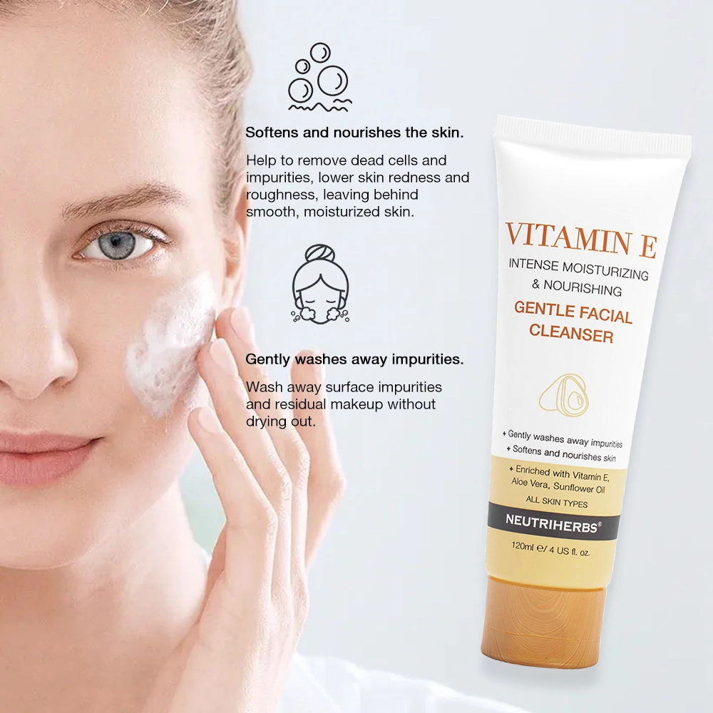 Wholesale Oganic Deep Refreshed Remove Dirt Cleanser for Oily Skin Vitamin E Facial Foam