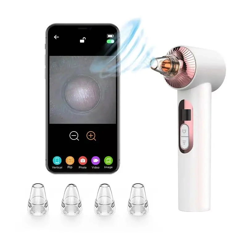 Visual Camera Cleansing Acne Remove Hot Cold Compress LED Suction Peel Reduce Pore Grease Exfoliate Vacuum Blackhead Remover