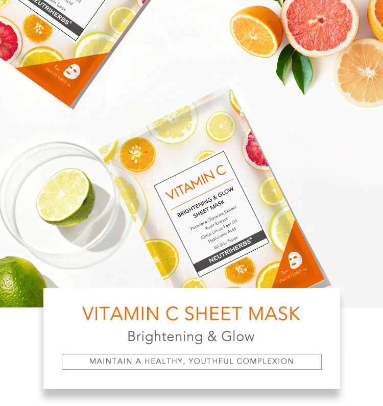 Private Label Neutriherbs Skin Care Moisture Vitamin C Whitening Face Mask