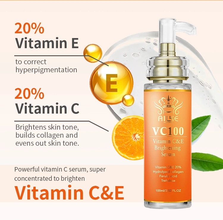 OEM Private Label Skincare Collagen 20% vitamin C Brightening Anti Aging Vitamin C Serum for Face