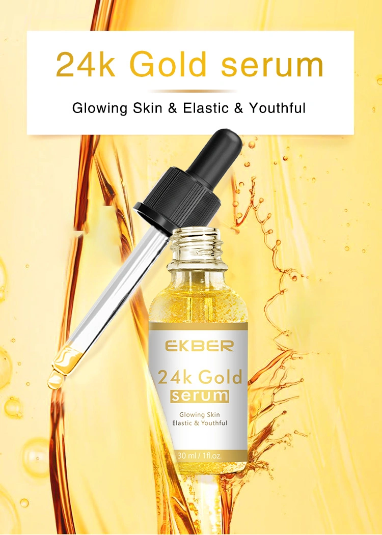 Customize Logo Skin Care Serum Facial Firming Anti-Aging Anti-Wrinkle 24K Gold Serum