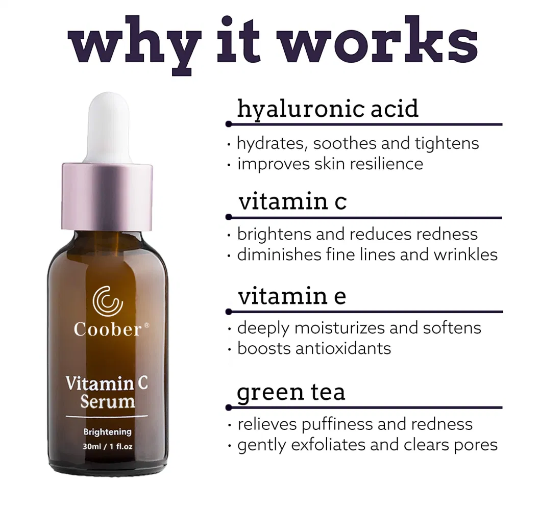 High Quality Hydrating &amp; Brightening Vitamin C Facial Serum Private Label