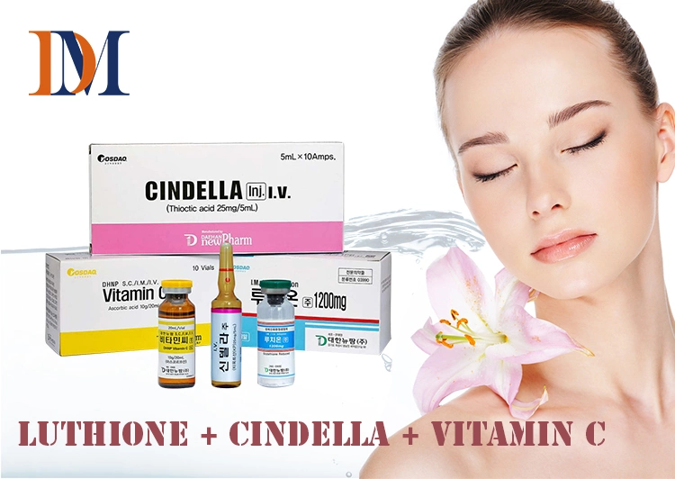 Famous Korea Skin Whitening Injections Brand Luthione Cindella Ascorbic Acid Vitamin C