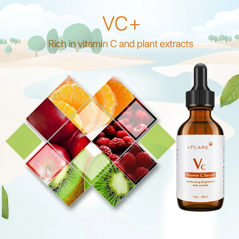 Private Label Facial Serum Vitamin C Hyaluronic Acid Moisturizing Brightening Anti Aging Whitening Serum Face