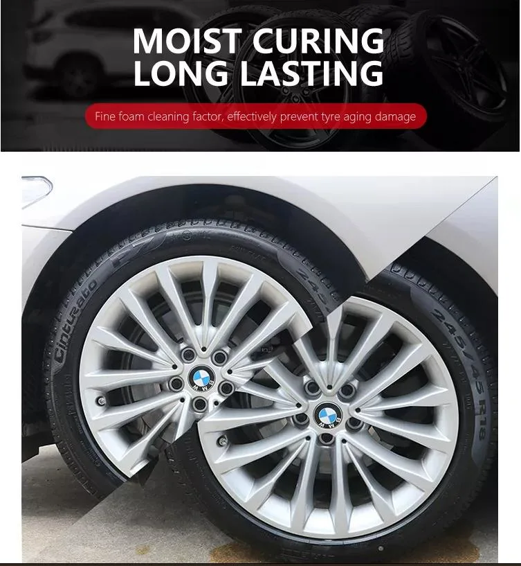 Car Care Rim Shine and Polish Tire Foam Cleaner for Car Wheel Accessories