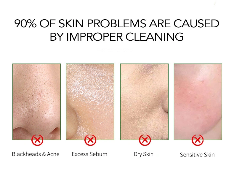 Organic Skin Care Collagen Amino Acid Cleaning Pores Foam Vitamin C Facial Cleanser Cream for Dry Skin