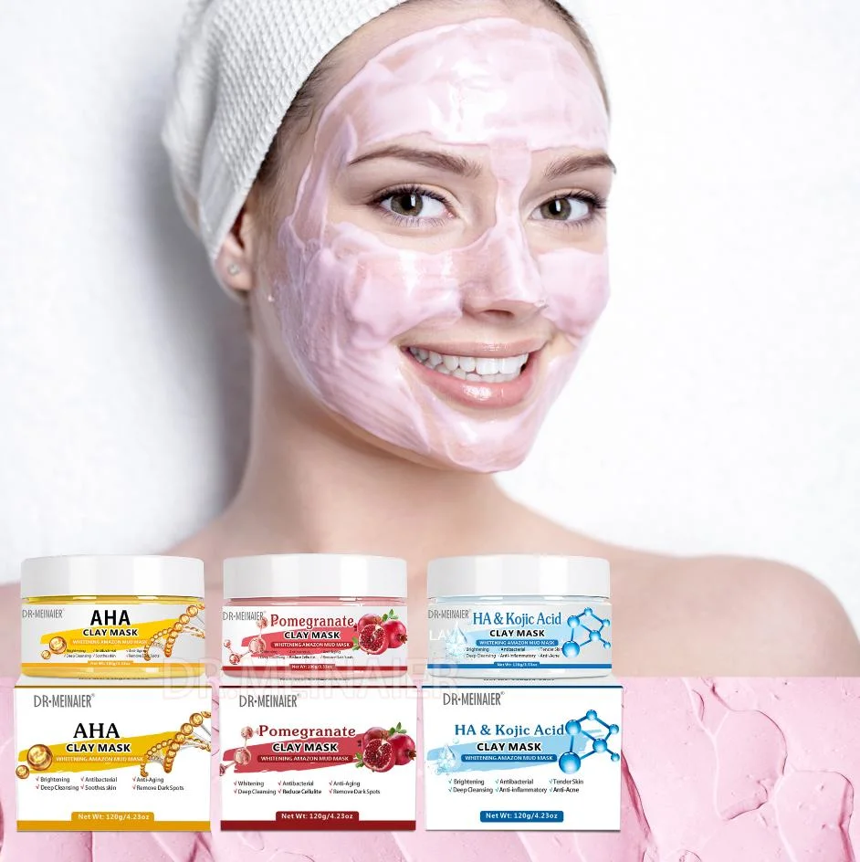 Online Wholesale in Stock Custom Logo Natural Facial Mud Clay Mask Whitening Skin Care Anti Acne Wrinkle Cleansing Spots Hydrate Face Mask Cream