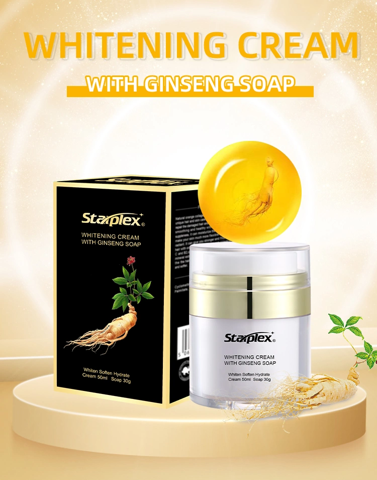 Hot Sale Skin Care Set Deep Cleansing Honey Soap and Herbal Ginseng Lightening Face Cream