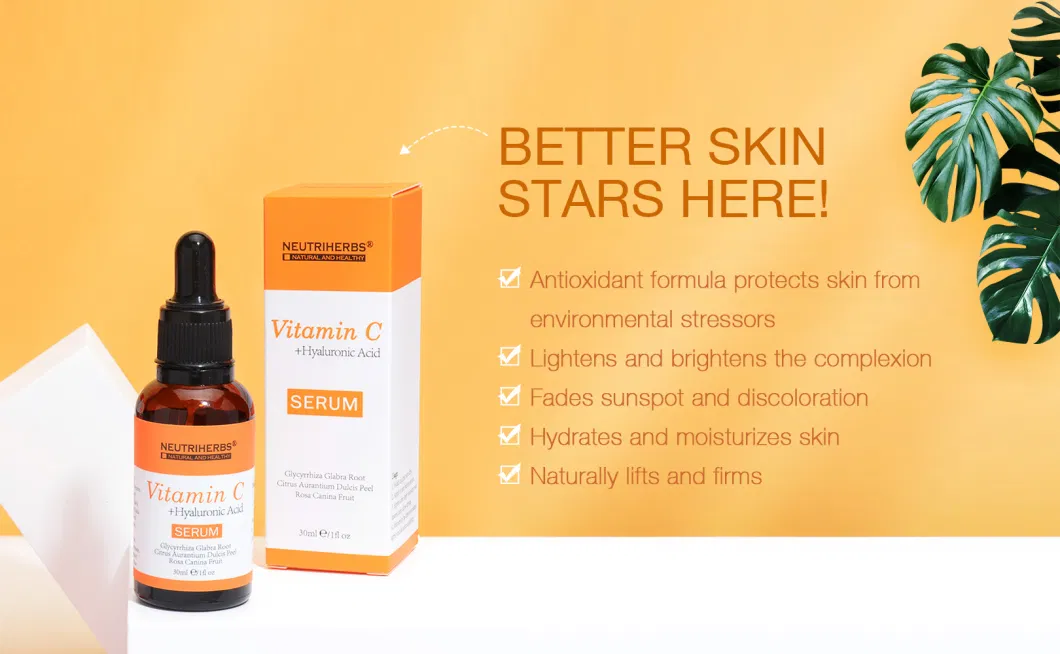 Vitamin C Anti Aging Private Label Hydrate Whitening Lightening Serum for Skin