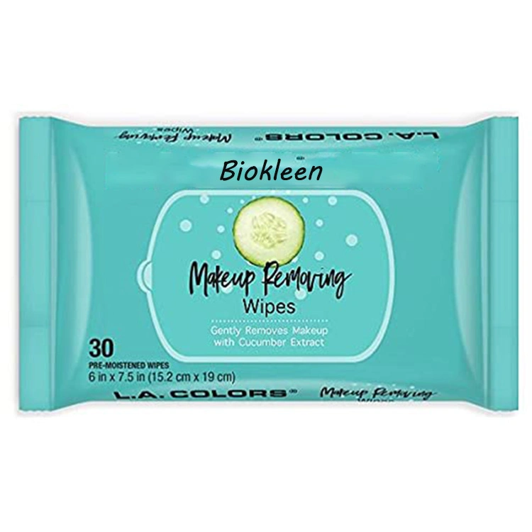 Biokleen OEM Free Sample pH Balanced Disposable Oil Removing Acne Prone Skin Individually Wrapped Makeup Remover Face Wipes