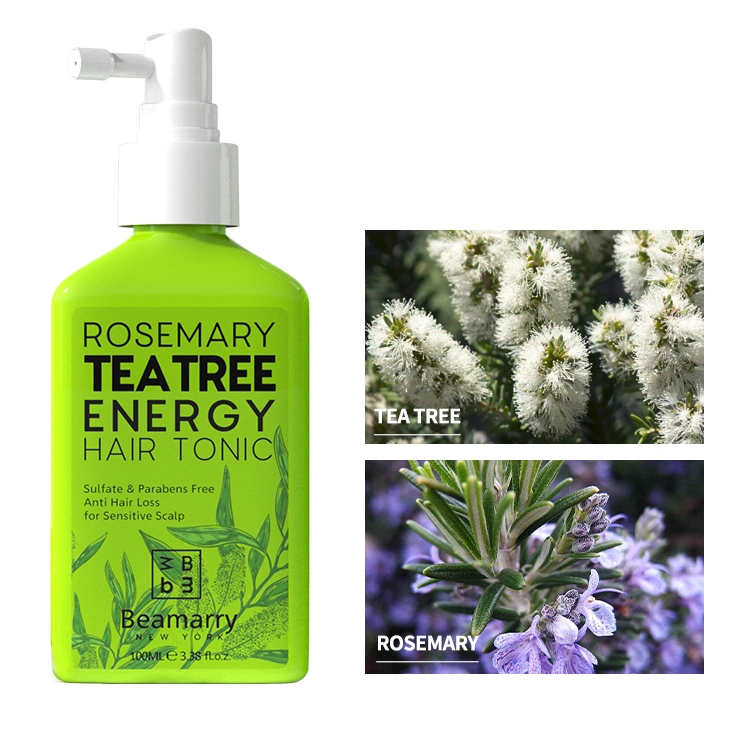 2022 Top Ranking Hair Growth Product Boost Hair Growth Rosemary Tea Tree Hair Tonic for Daily Use