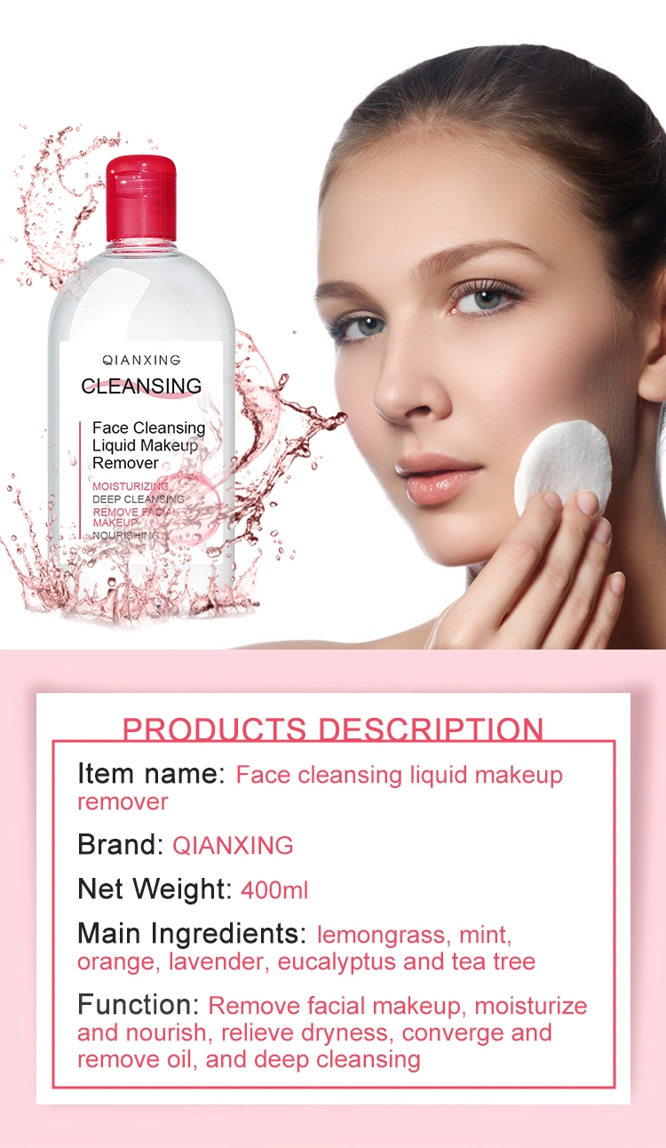 Vegan Face Clean Makeup Remover Cleansing Water