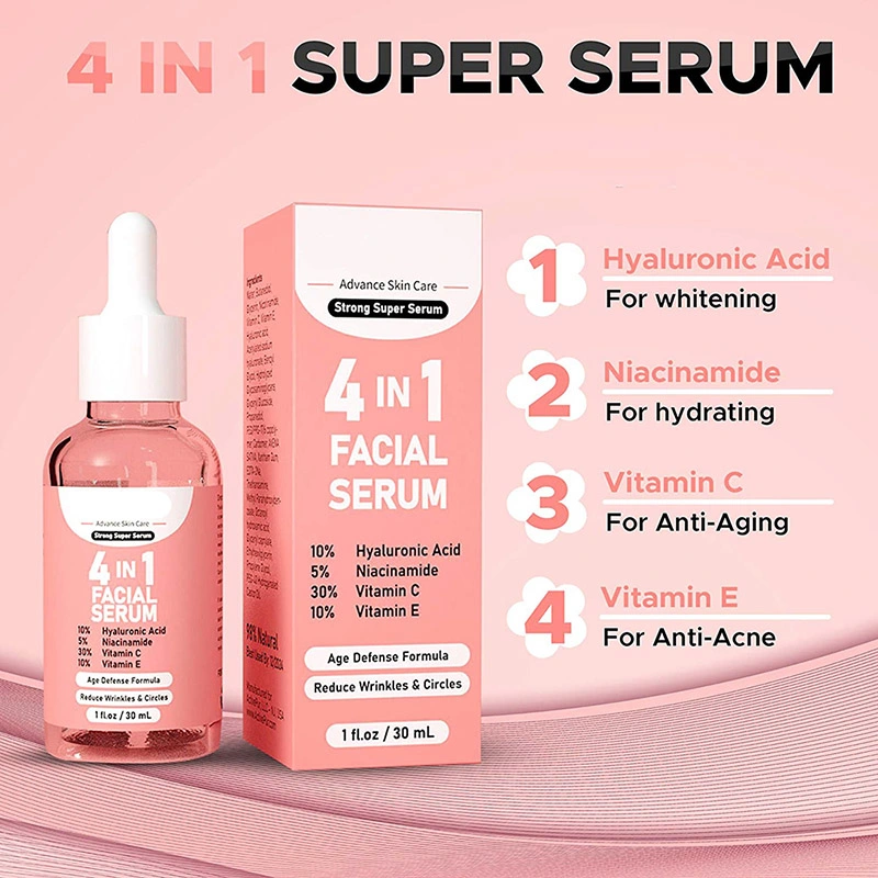 OEM Private Label New Skincare Facial Essence 60ml Hydrating Anti-Aging Wrikles Niacinamide Face Serum