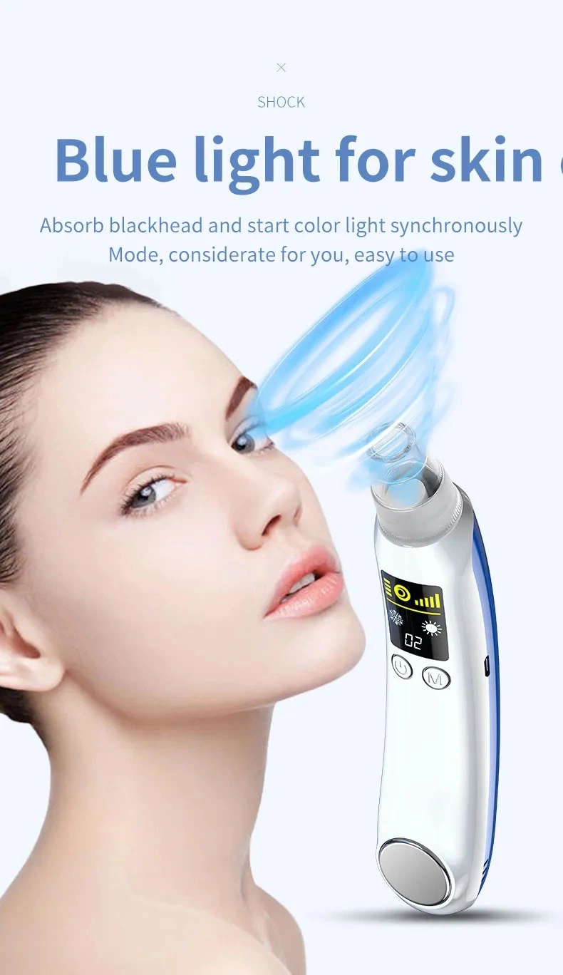 Warm Cooling Pore Cleaning Tool Facial Blackhead Cleansing Instrument Exfoliating Peeling Hot Cold Vacuum Blackhead Remover