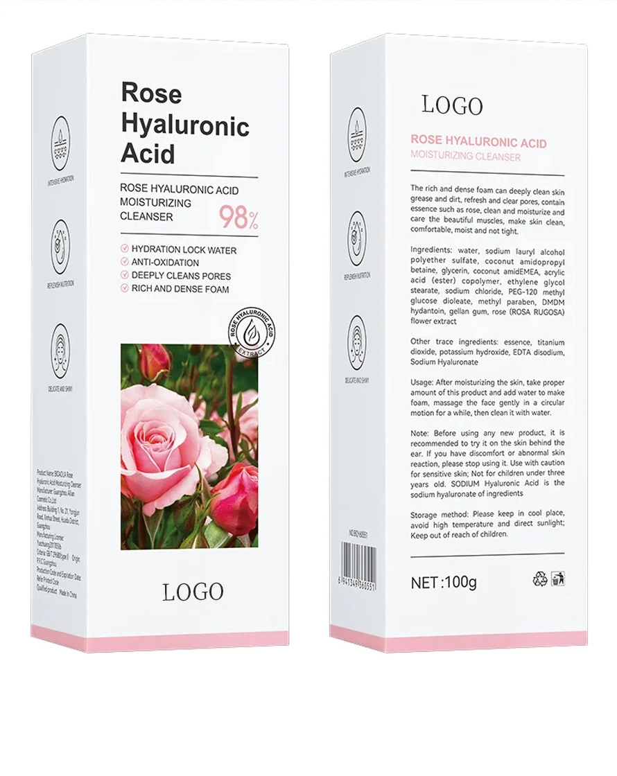 Di Tong OEM ODM Hyaluronic Acid Rose Deep Cleansing Facial Cleanser