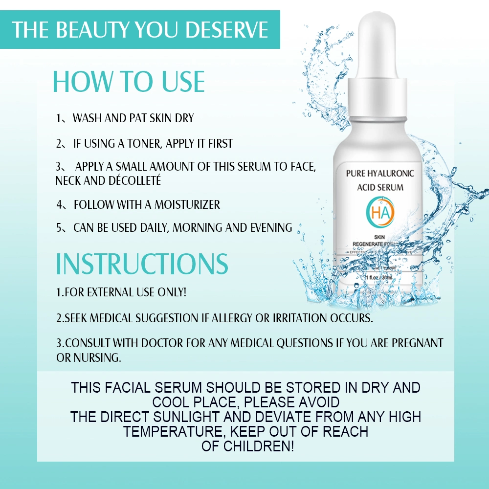 Private Label Organic Nature Serum Facial Moisturizing Whitening Brightening Face Serum