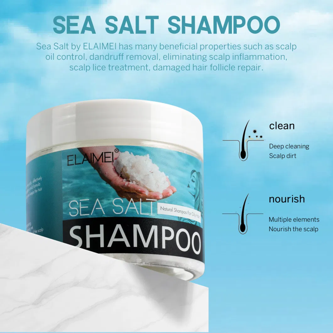 Sea Salt Nourishing Scalp Shampoo Cleansing Oil Control Shampoo Anti-Dandruff Itching Shampoo