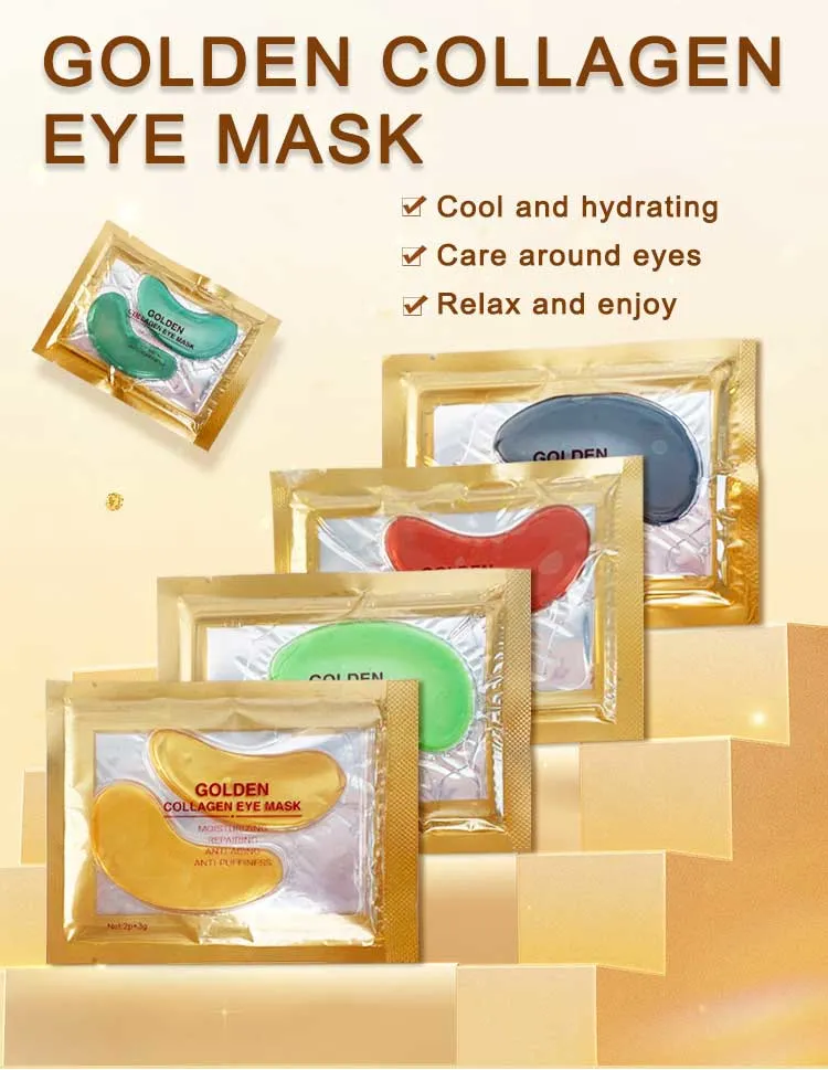 Private Label 24K Gold Patch Organic Hydrogel Collagen Eye Mask