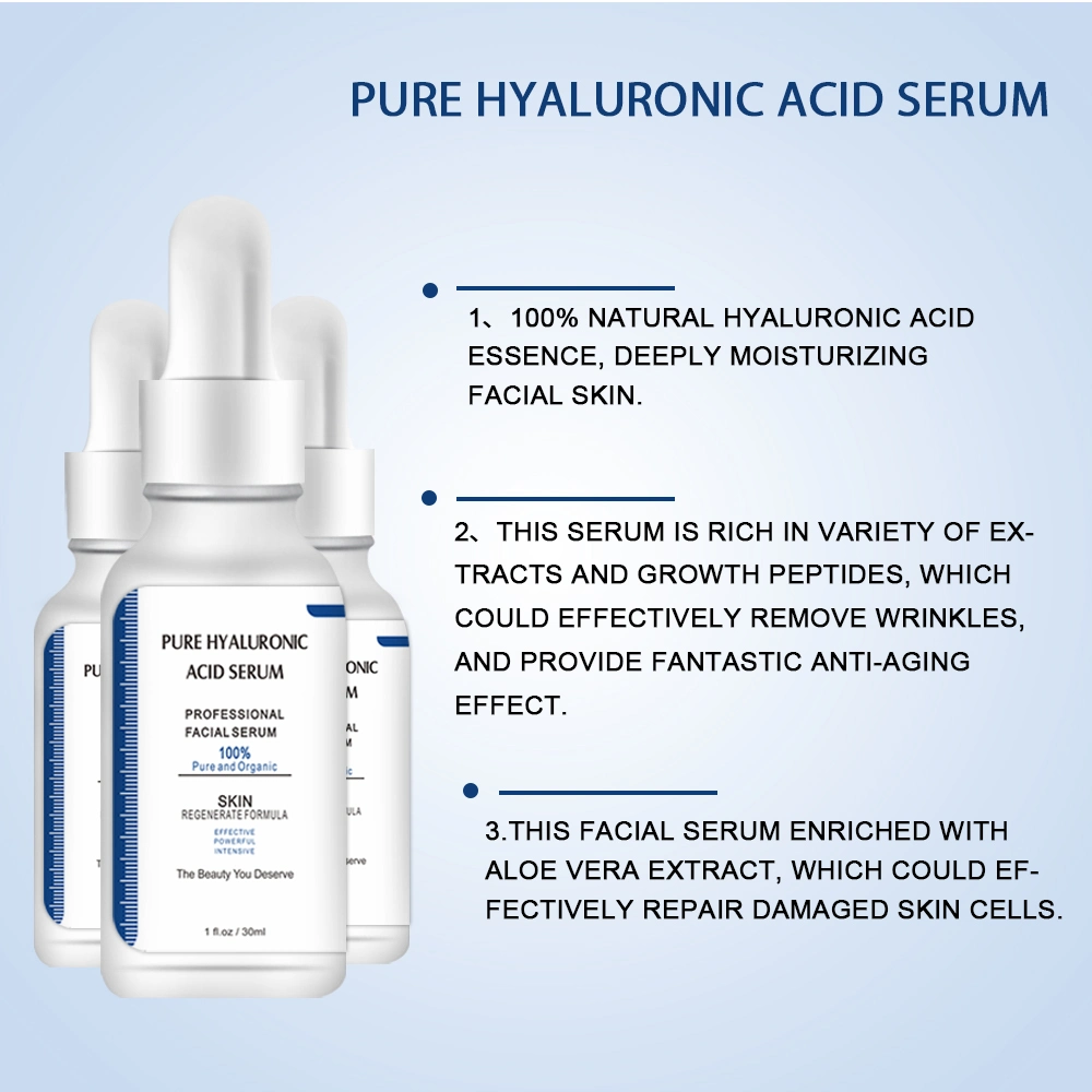 30ml Facial Serum Skin Care Anti Aging Hyaluronic Acid Collagen Intense Face Serum Private Label