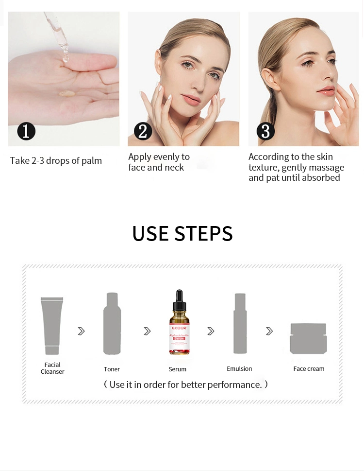 Top Seller Smoothing Firming Face Nicotinamide Lightening Skin Treatment Hyaluronic Acid Alpha Arbutin Serum