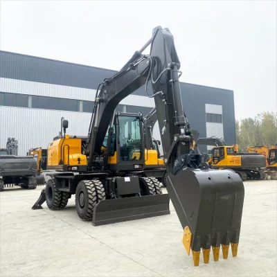 Wheel Type Excavator Hydraulic Optional Wood Grapple and 360 Degree Rotator